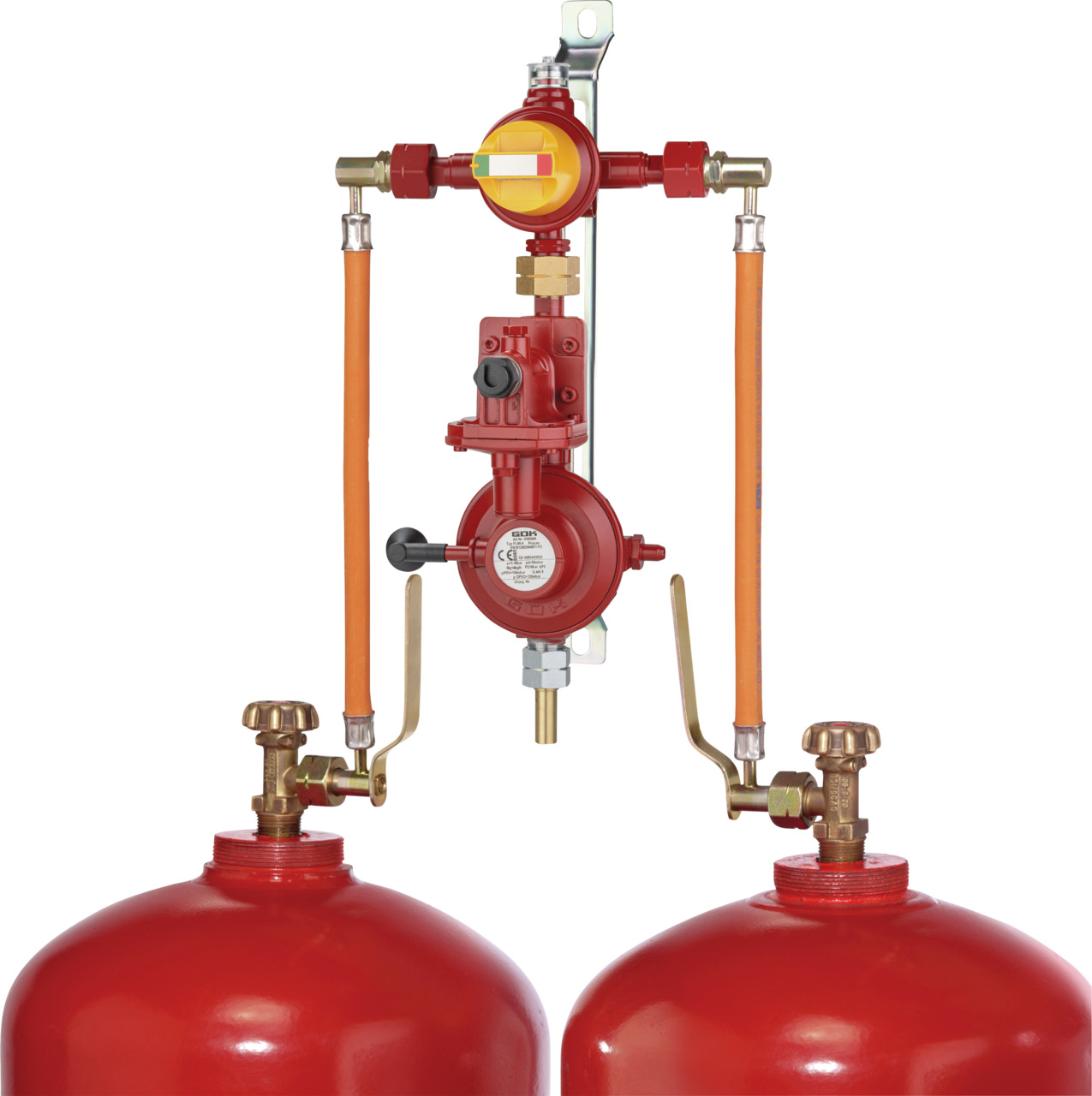 Cylinder system with automatic changeover valve type AUV Cylinder system with automatic changeover valve type AUV