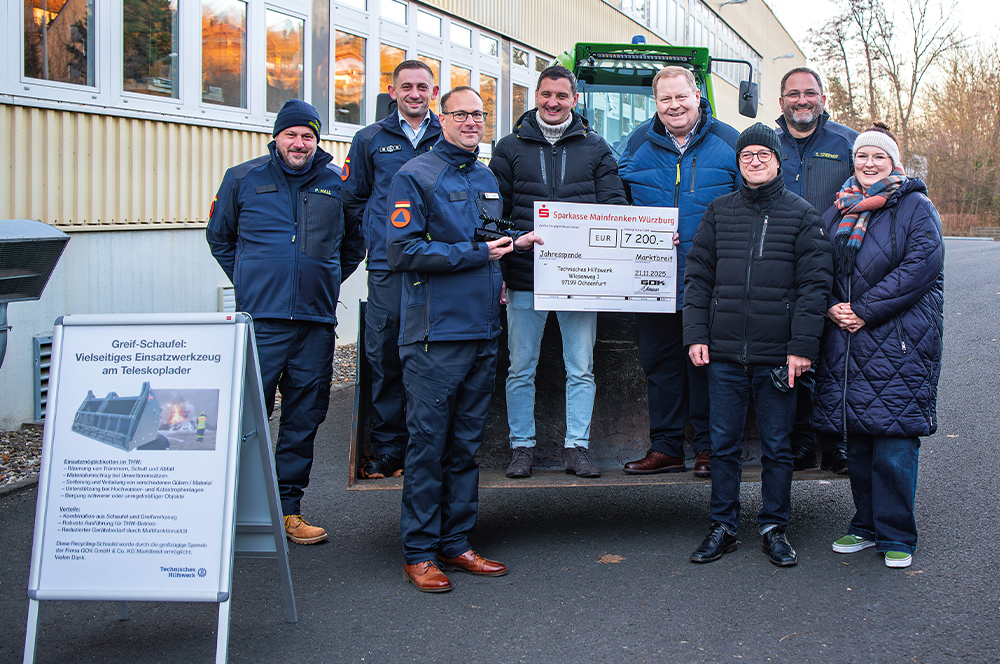 GOK unterstützt THW Ochsenfurt mit 7.200 Euro
