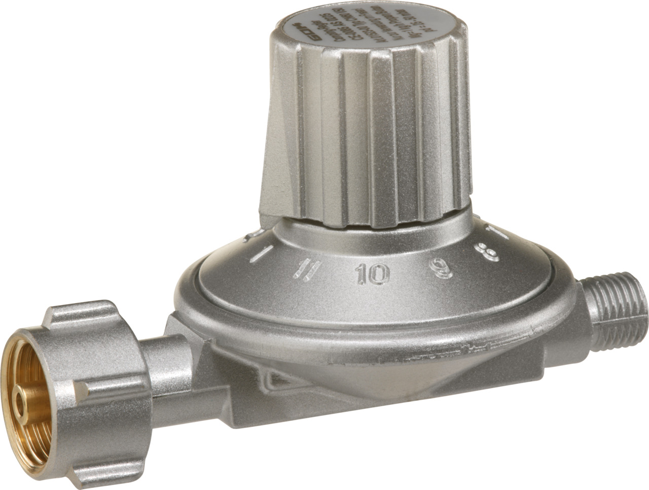 Gas regulator EN61V50 1kg/h 25-50mbar KLF x G1/4lh M adjustable 11-stages