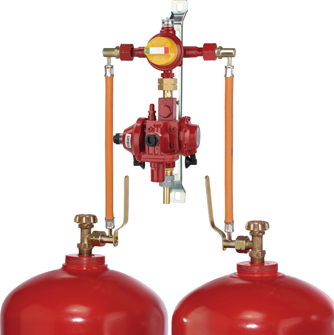 Cylinder system with automatic changeover valve type AUV Cylinder system with automatic changeover valve type AUV