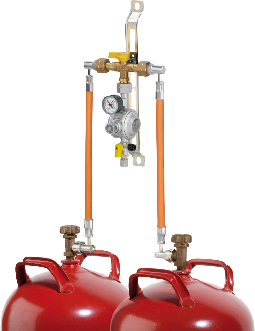 Cylinder system with manual changeover valve type MUV Cylinder system with manual changeover valve type MUV