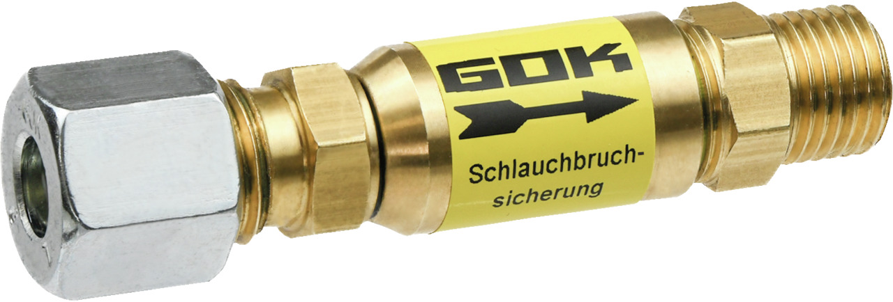 Schlauchbruchsicherung Niederdruck für Auszugsvorrichtung Schlauchbruchsicherung Niederdruck für Auszugsvorrichtung