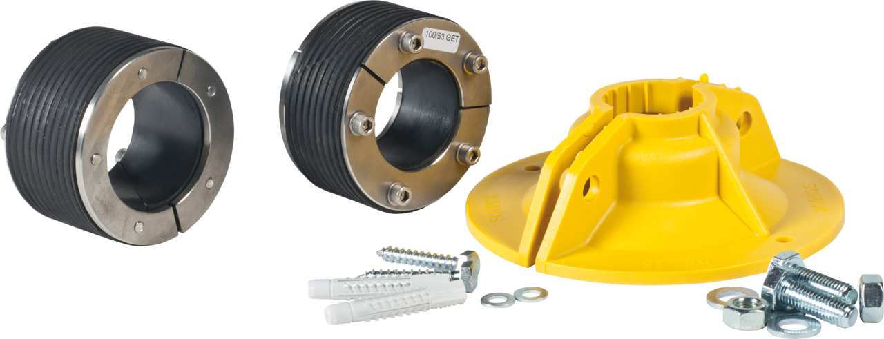 Trockeneinbau-Set für unterirdische Hauseinführungen Trockeneinbau-Set für unterirdische Hauseinführungen