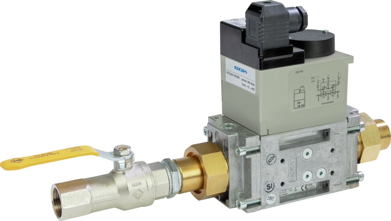 Gasabsperreinrichtung FSA 310R05 bds. Rp1/2 fuer KCU 100/KCU 200