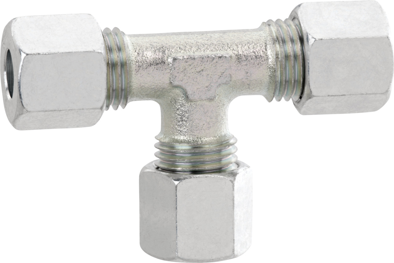 Compression fitting TL 10 x 10 x 10 zinc coated Compression fitting TL 10 x 10 x 10 zinc coated