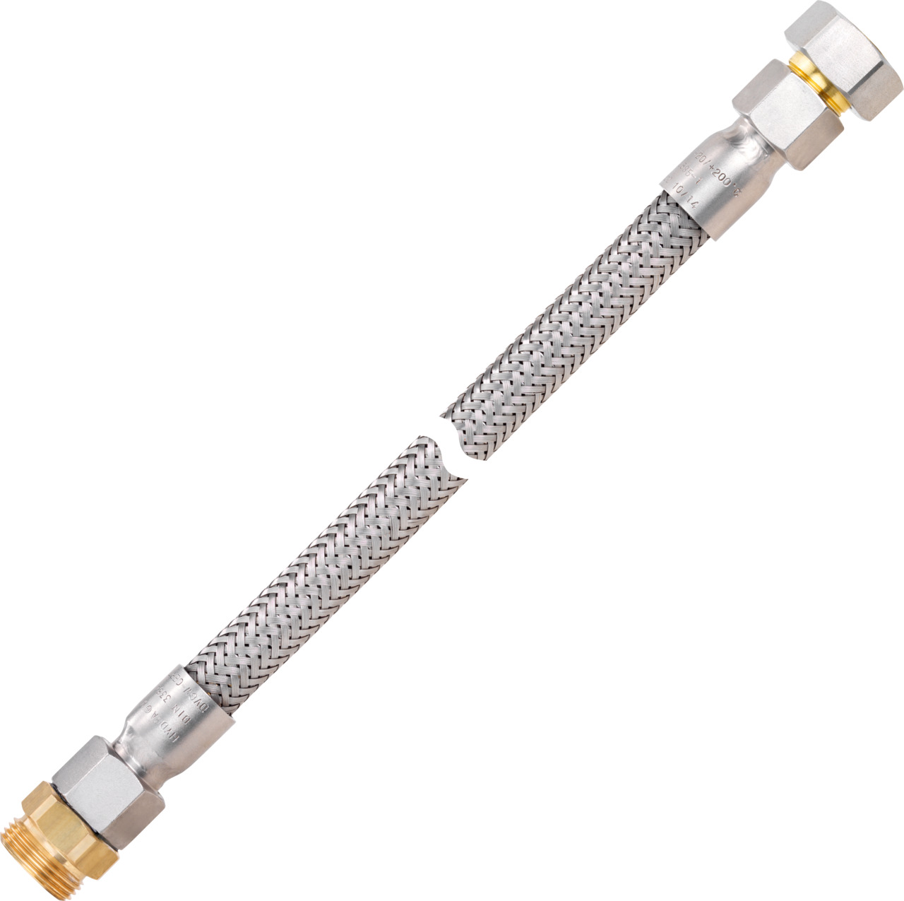 Edelstahlwellschlauch DN20 G3/4-KN x G3/4-UEM x 800 Edelstahlwellschlauch DN20 G3/4-KN x G3/4-UEM x 800